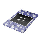 非常に花モノグラムのの花 バスマット (アングル)