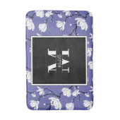 非常に花モノグラムのの花 バスマット (正面縦)