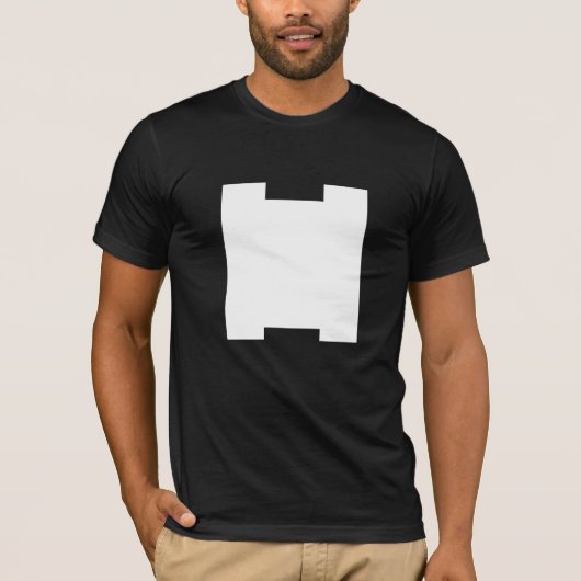 非常に芸術品を気取ったなHのモノグラムの黒 Tシャツ (正面)