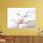 非常に若い白の極端なクローズアップ キャンバスプリント (インサイチュ (リビング))