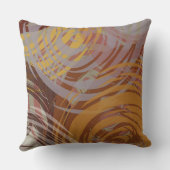 非常に茶色のタンスパイラルデザインレトロ装飾用クッション クッション (裏面)