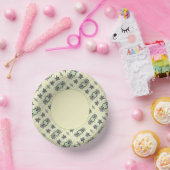 非常に薄い黄色と木炭グレー ペーパーボウル (パーティー)