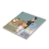 非常に裕福なおもしろい犬 タイル (側面)