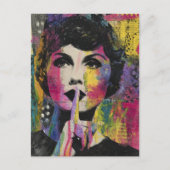 非常に複雑なメディアのコラージュ ポストカード (正面)