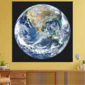 非常に詳細な地球 |大理石（青） キャンバスプリント (インサイチュ (リビング))