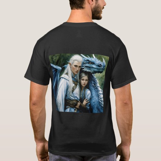 非常に詳細の天のフェニックス黒とAのために Tシャツ (裏面)