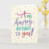 非常に誕生日おめでとうカード カード (黄色い花)