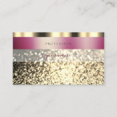 非常に豪華なブルゴーニュと金ゴールドきらめくグリッター 名刺 (正面)