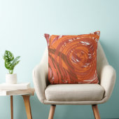 非常に赤い茶色のスパイラルデザインレトロ装飾用クッション クッション (椅子)