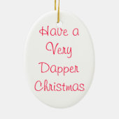 非常に軽快なクリスマスのオーナメントを持って下さい セラミックオーナメント (裏面)