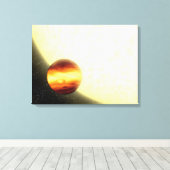 非常に近くを周回するガス巨大な惑星 キャンバスプリント (インサイチュ (ウッドフロア))