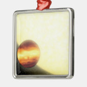 非常に近くを周回するガス巨大な惑星 メタルオーナメント (左)