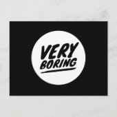 非常に退屈な退屈おもしろい皮肉 ポストカード (正面)