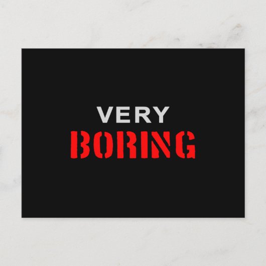 非常に退屈な ポストカード (正面)