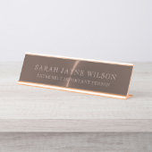 非常に重要なバラ金ゴールドデスク名プレート デスクネームプレート (正面)