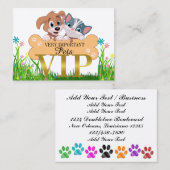 非常に重要なペットVIP名刺/パス 名刺 (正面/裏面)