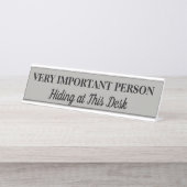 非常に重要な人のデスク名プレートデスクの看板 デスクネームプレート (正面)