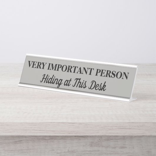 非常に重要な人のデスク名プレートデスクの看板 デスクネームプレート (正面)