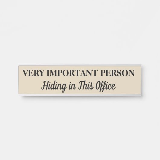 非常に重要な人ぶら下がったのドアの標識名プレート サインプレート (正面)