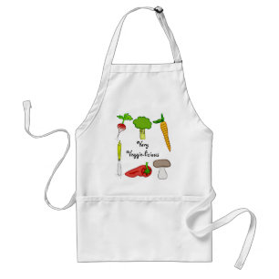 非常に野菜ブロッコリー大根にんじんアート スタンダードエプロン