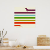 非常に長いダシュントカラフル ハスキー好き| ポスター (キッチン)