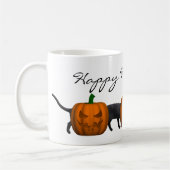 非常に長いハロウィーン猫 コーヒーマグカップ (左)