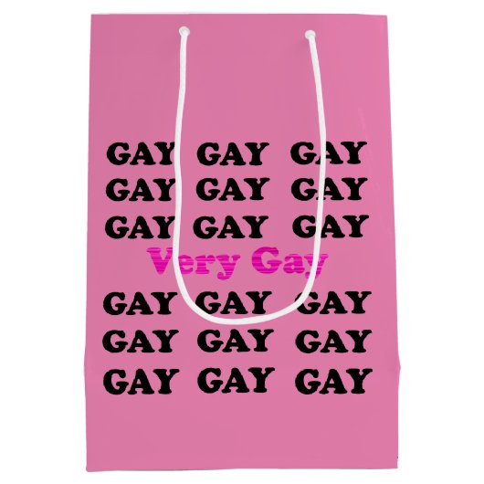 非常に陽気なギフトバッグ ミディアムペーパーバッグ (裏面)