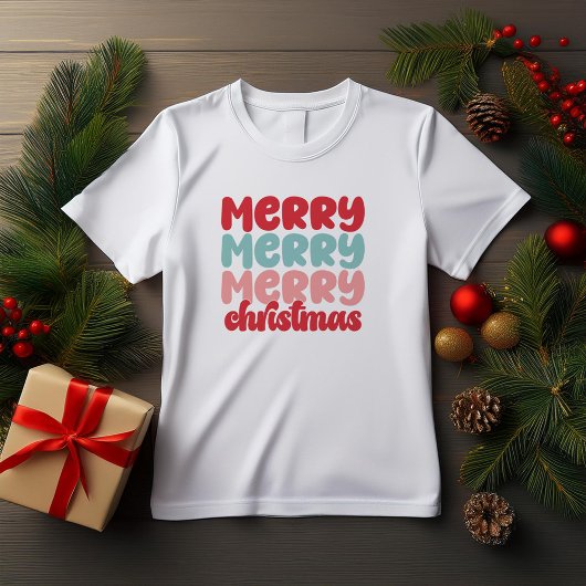 非常に陽気なクリスマスのはっきりした手紙 Tシャツ