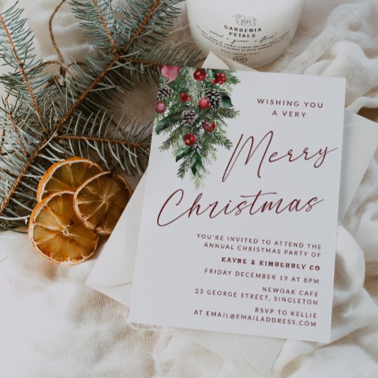 非常に陽気なクリスマスのパーティーモダンクリスマス 招待状