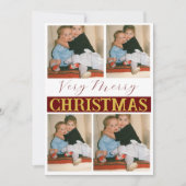非常に陽気なクリスマスの休日のカスタム写真 シーズンカード (正面)