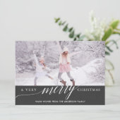 非常に陽気なクリスマスの休日の写真カード シーズンカード (スタンド正面)