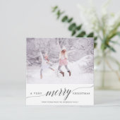 非常に陽気なクリスマスの休日の写真カード シーズンカード (スタンド正面)