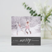 非常に陽気なクリスマスの休日の写真カード |正方形 シーズンカード (スタンド正面)