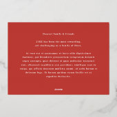 非常に陽気なクリスマスの手のレタリングの写真カード 箔招待状 (裏面)