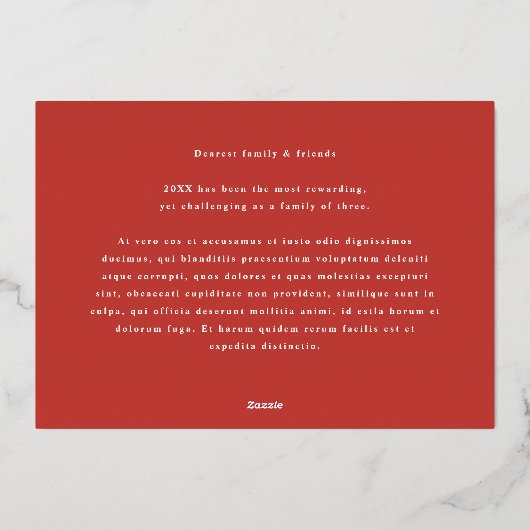 非常に陽気なクリスマスの手のレタリングの写真カード 箔招待状 (裏面)