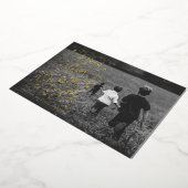 非常に陽気なクリスマスの手のレタリングの写真カード 箔招待状 (回転した状態)