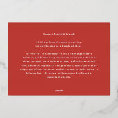 非常に陽気なクリスマスの手のレタリングの写真カード 箔招待状 (裏面)