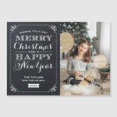 非常に陽気なクリスマスの磁気フォトカード (正面)