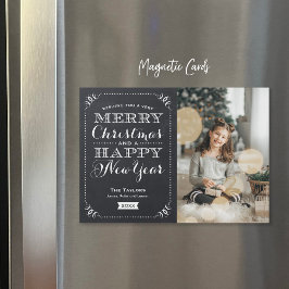 非常に陽気なクリスマスの磁気フォトカード