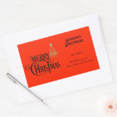 非常に陽気なクリスマスの長方形のギフトラベル 長方形シール (封筒)