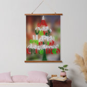 非常に陽気なクリスマスウッドの上に壁のタペストリー 吊り下げ型タペストリー (寝室)