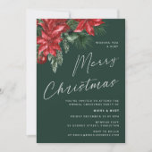 非常に陽気なクリスマスクラシックパーティー緑 招待状 (正面)