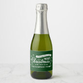 非常に陽気なクリスマススクリプト休日の贈り物 スパークリングワインラベル (正面)