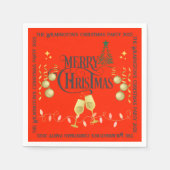 非常に陽気なクリスマスパーティー スタンダードカクテルナプキン (正面)