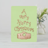 非常に陽気なクリスマスフォイルのホリデーカード 箔シーズンカード (立ち正面)