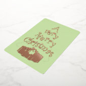 非常に陽気なクリスマスフォイルのホリデーカード 箔シーズンカード (回転した状態)