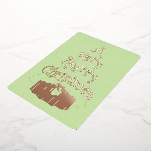 非常に陽気なクリスマスフォイルのホリデーカード 箔シーズンカード (回転した状態)