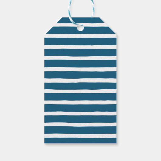 非常に陽気なクリスマスフォトギフトラベル |青 ギフトタグ (裏面)