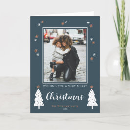 非常に陽気なクリスマスモダンのドードルの木の写真 シーズンカード