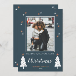 非常に陽気なクリスマスモダンのドードルの木の写真 シーズンカード